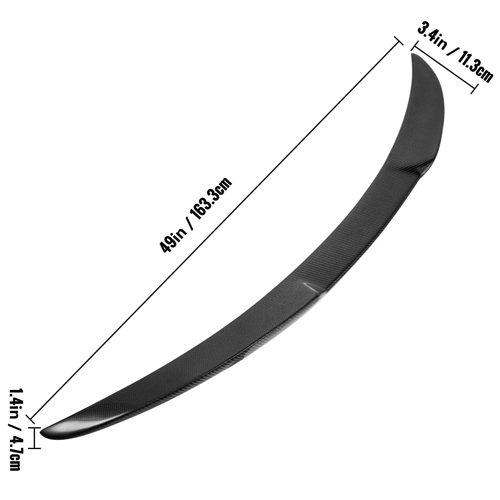 VEVOR ABS MG Style Replacement Rear Trunk Boot Lip Wing Spoiler for Honda Civic 4-Door Sedan FRP(2006 - 2011)