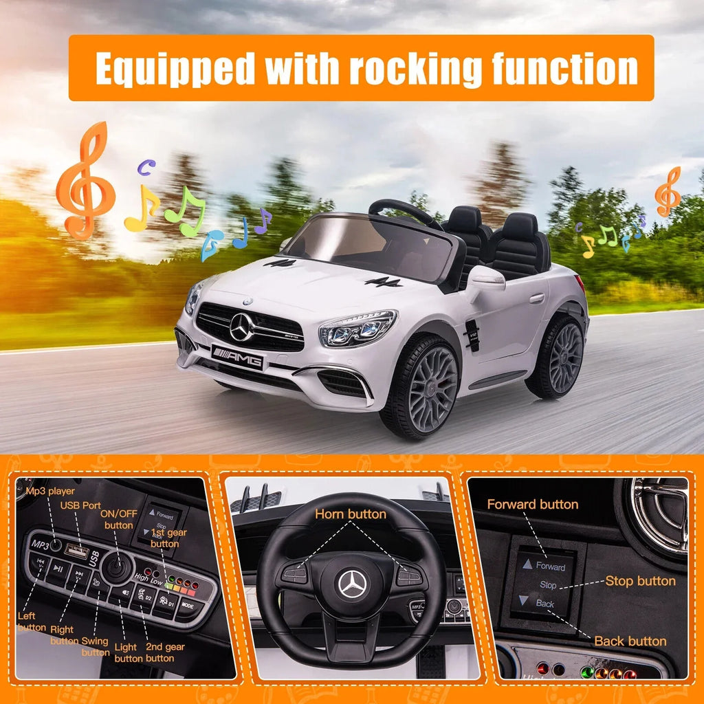 Mercedes-Benz Licensed Electric Kids Ride-On Car - 12V Battery Powered Vehicle