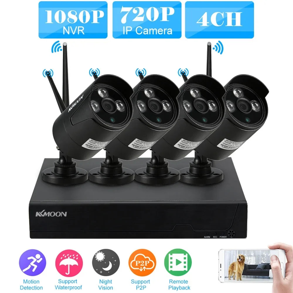Webcam,Vision Wifi Nvr P2p Ir-cut Vision Webcam Wifi 4ch 1080p Wifi Ip Waterproof Ip Camera Kit With 4pcs 1080p Wifi 1080p Wifi 4pcs 1.0mp Support P2p Wifi Waterproof