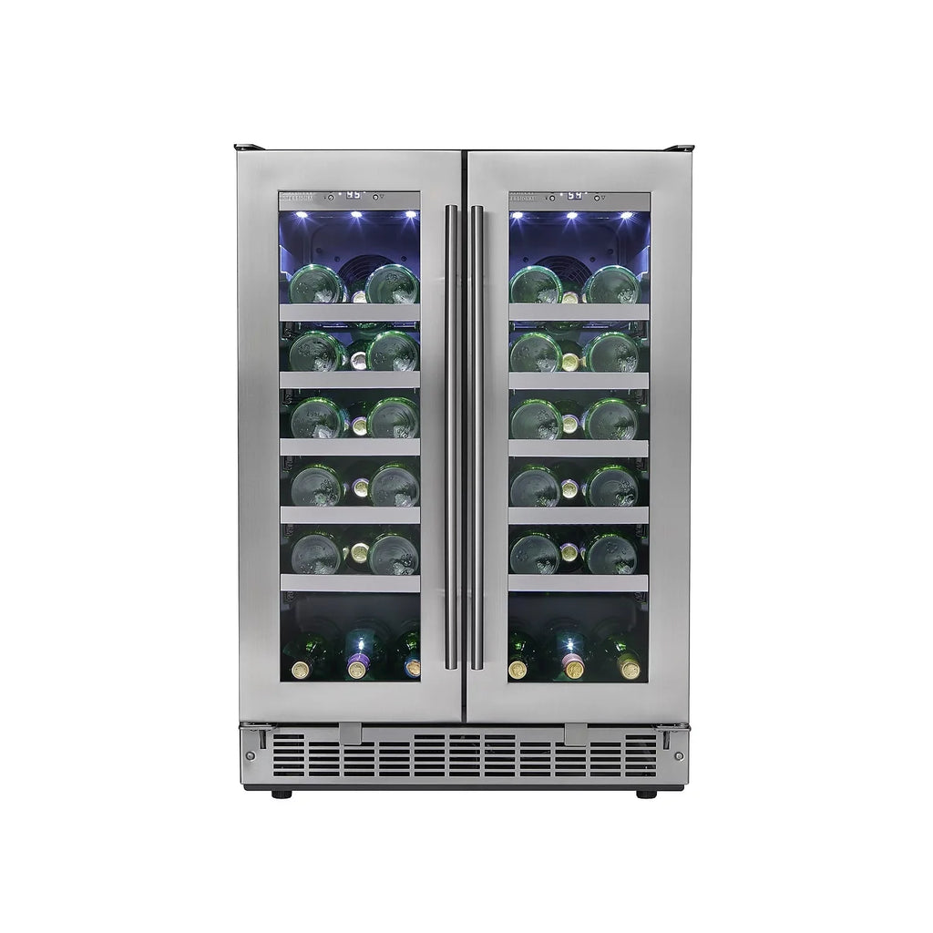 Danby DWC047D1BSSPR Napa 24\" French Door Dual-Zone Wine Cooler