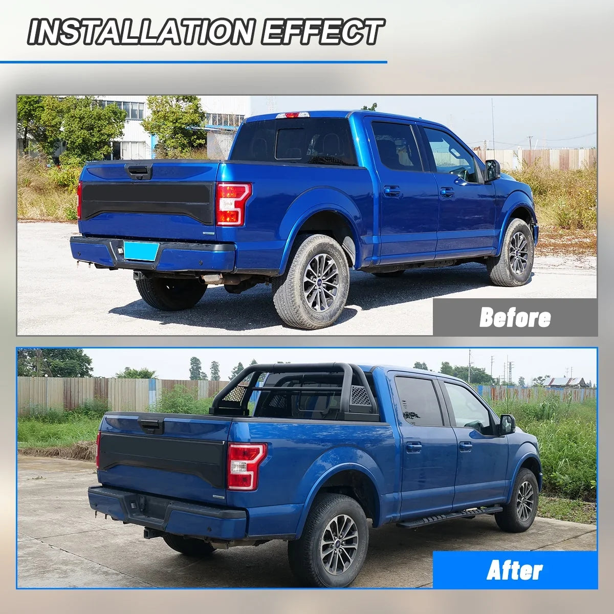 Adjustable Truck Roll Sport Bar Chase Rack Bed Bar For 2000-2021 Tundra