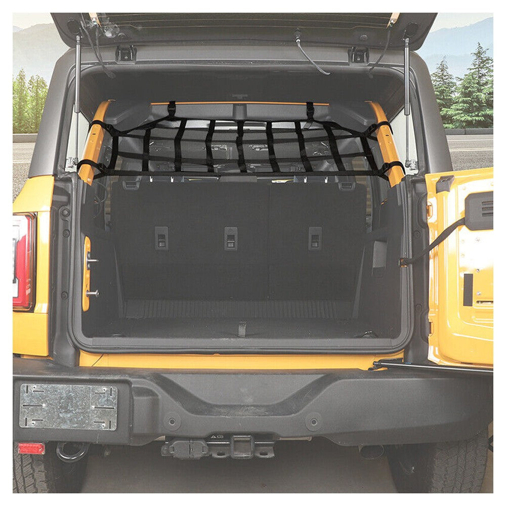 Teledu Rear Trunk Cargo Back Isolation Net Mesh Organizer + 4 Door