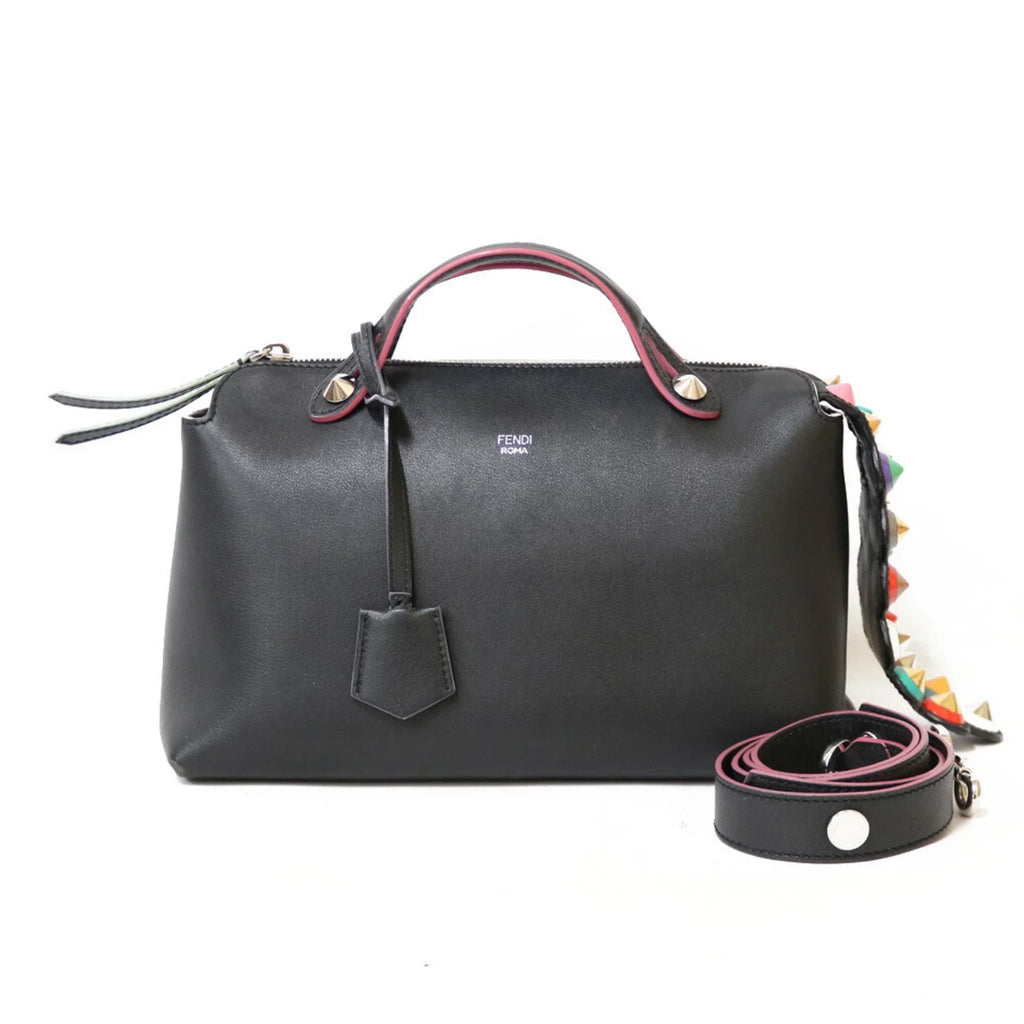 Pre-Owned FENDI Shoulder Bag By The Way Dark Women's Leather (Fair)