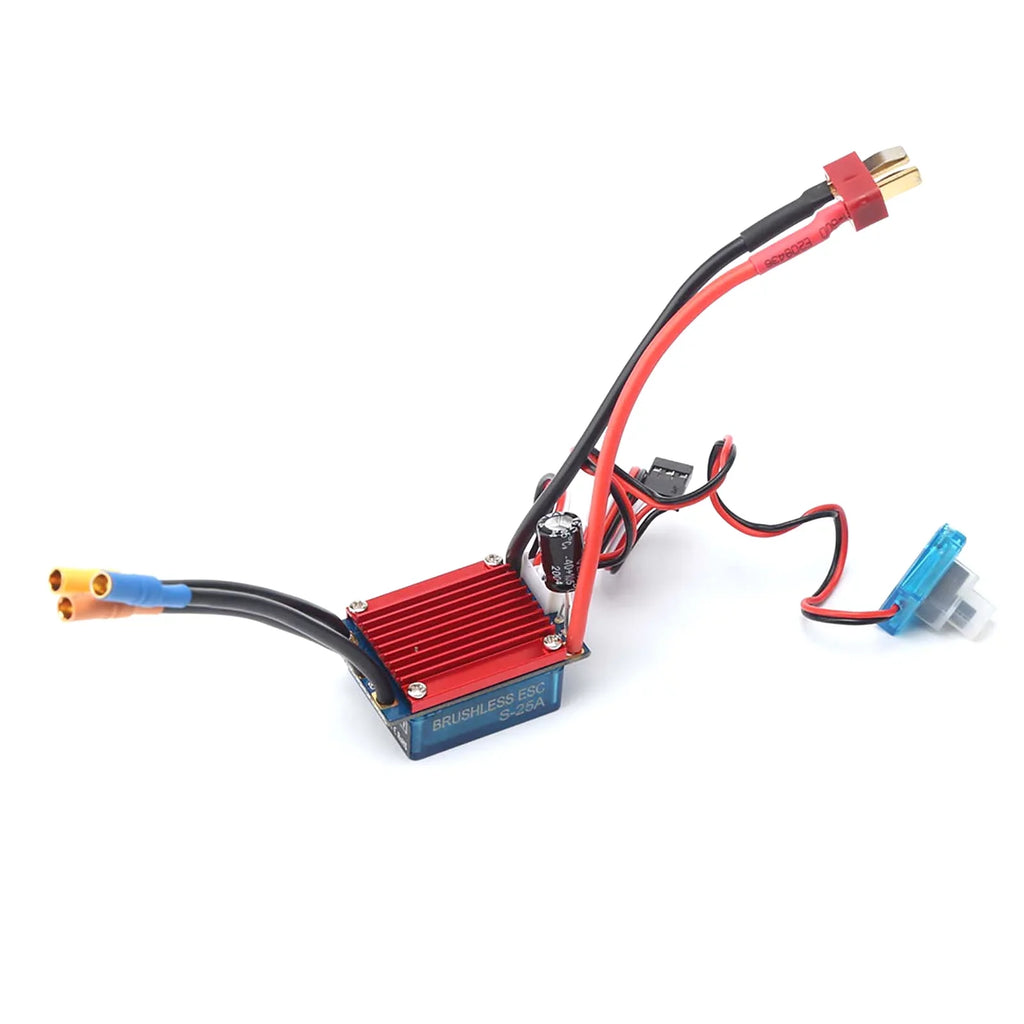 Meterk 2430 7200KV 4P Sensorless Brushless Motor with 25A Brushless ESC（Electric Speed Controller）for 1/16 1/18 RC Car Truck