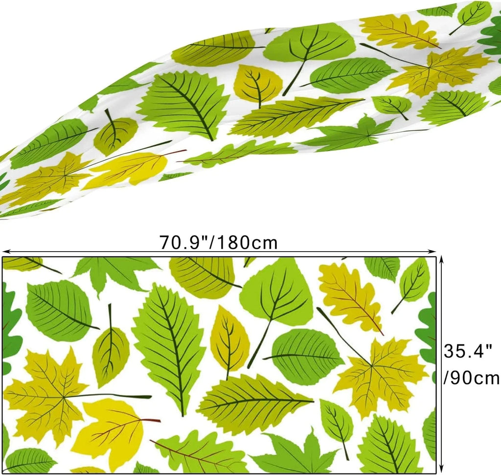 Hyjoy Beautiful Natural Leaves Long Silk Neck Scarf Load Shawl Wrap Scarves for Women Girls