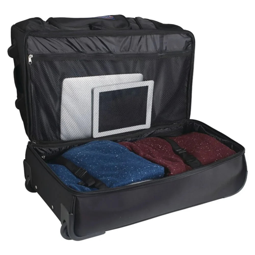 MOJO Philadelphia Eagles Ebony 27'' 2-Wheel Drop Bottom Rolling Duffel Bag