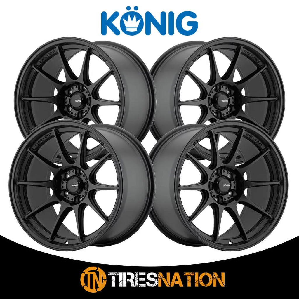 Konig 57B Dekagram 17x8 5x114.3 +40et Semi-Matte Ebony Wheel