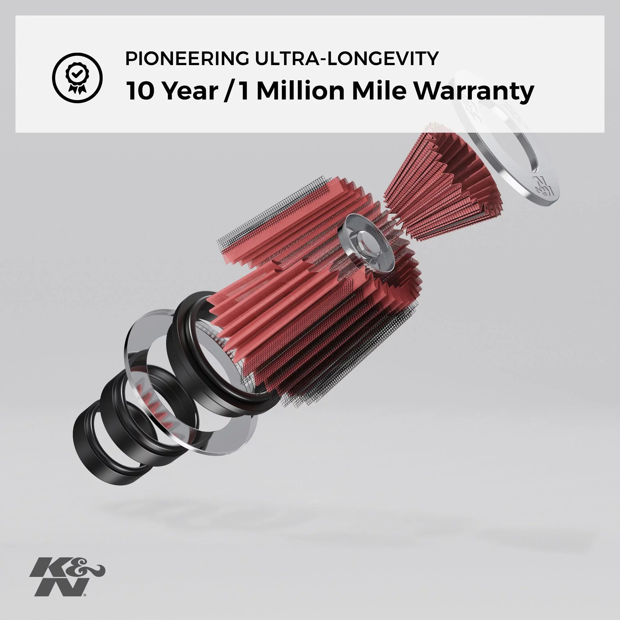 K&N Universal Clamp-On Air Filter: High Performance, Premium, Washable, Replacement Filter: Flange Size 3.125 In, Filter Height: 6 In, Flange Length: 0.75 In, Shape: Round Tapered, RU-3250