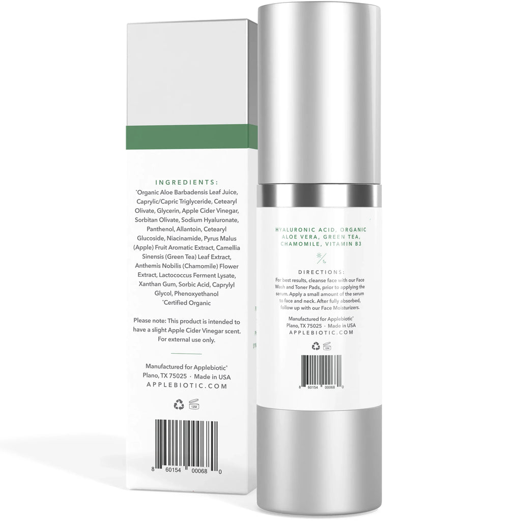 biotic Cider Vinegar Probiotic Facial Serum with Hyaluronic Acid