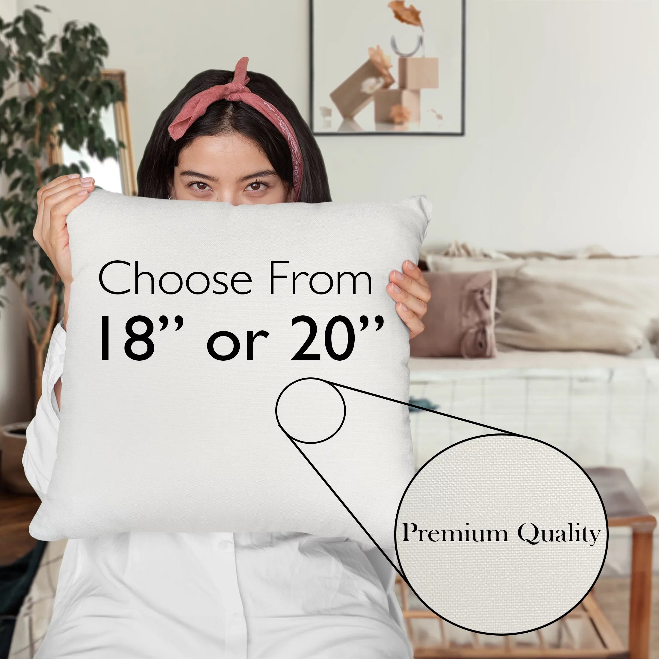 Always Put Your Best Face Forward, Beauty Advice Quote - Beauty Themed Merch for Makeup Artist or Cosmetologist, Gift for Makeup Lovers, Pillow Cover, White 20X20 IN