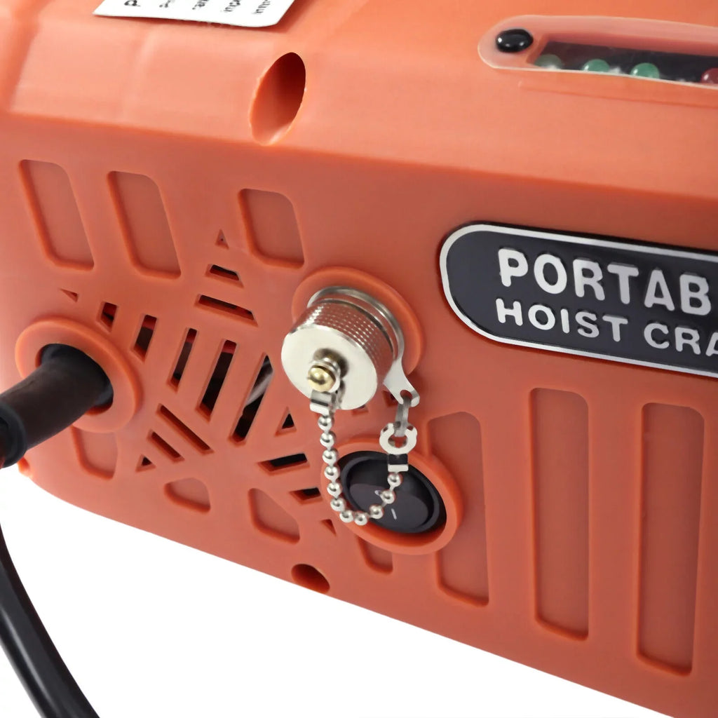 Miumaeov Electric Hoist Winch w/ Remote Control 200kg/440lb 62ft Lift Crane Heavy Duty