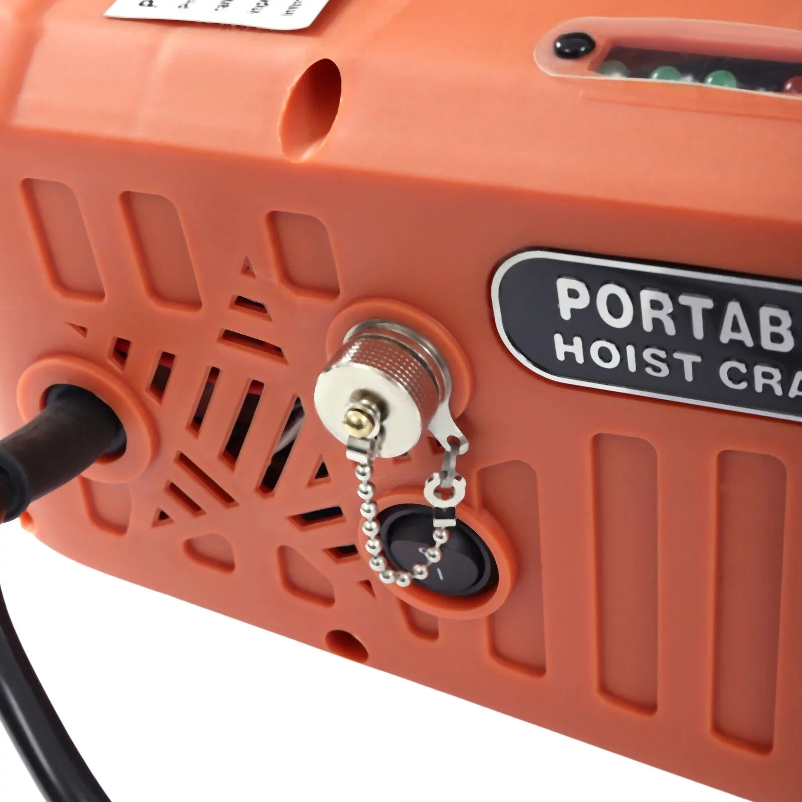 Miumaeov Electric Hoist Winch w/ Remote Control 200kg/440lb 62ft Lift Crane Heavy Duty