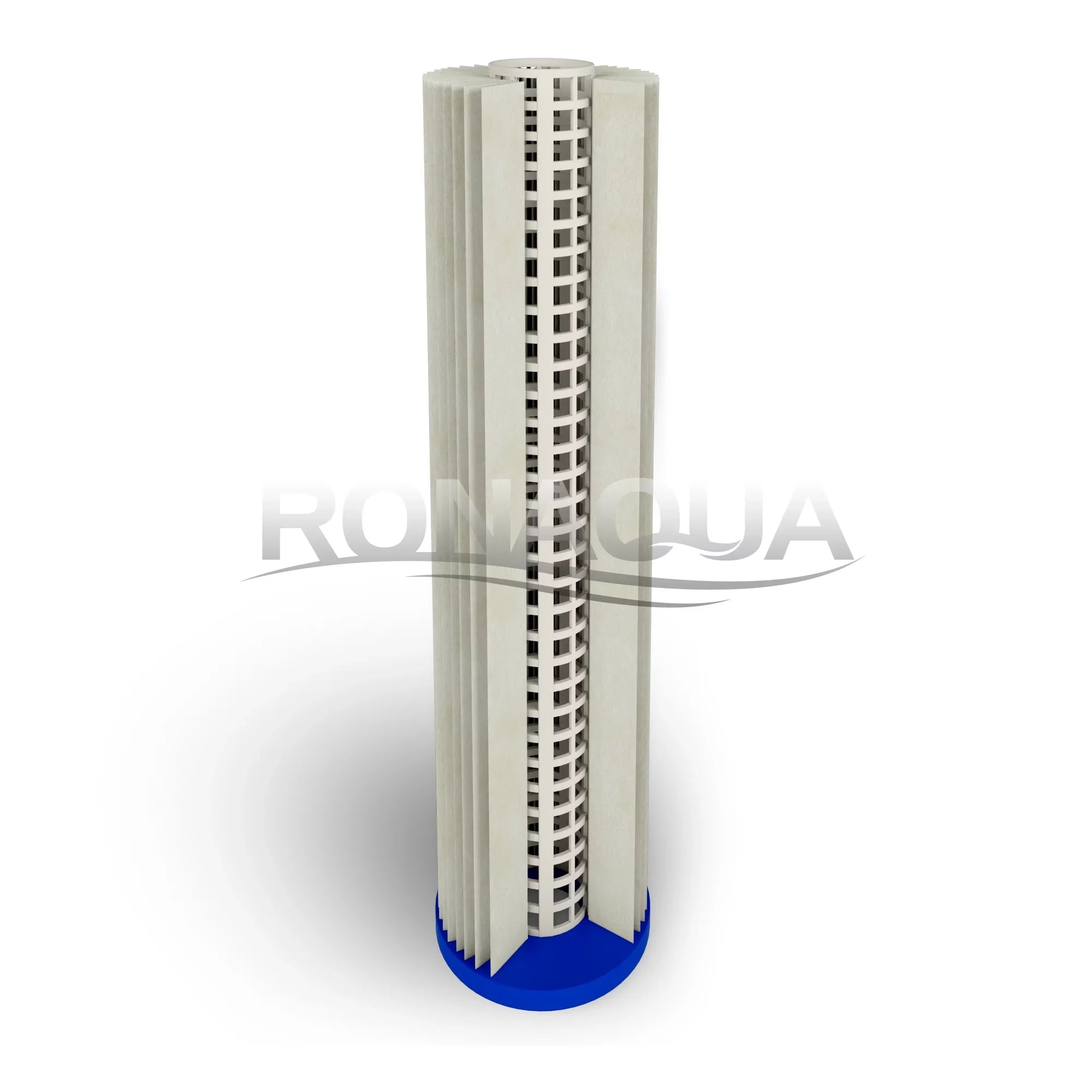 Big Blue Pleated Washable & Reusable Sediment Filter 5 Micron Amplified Surface Area, Removes Sand, Dirt, Silt, Rust, Extended Filter Life for 20" Big Blue Housing, by Ronaqua (Set of 6)
