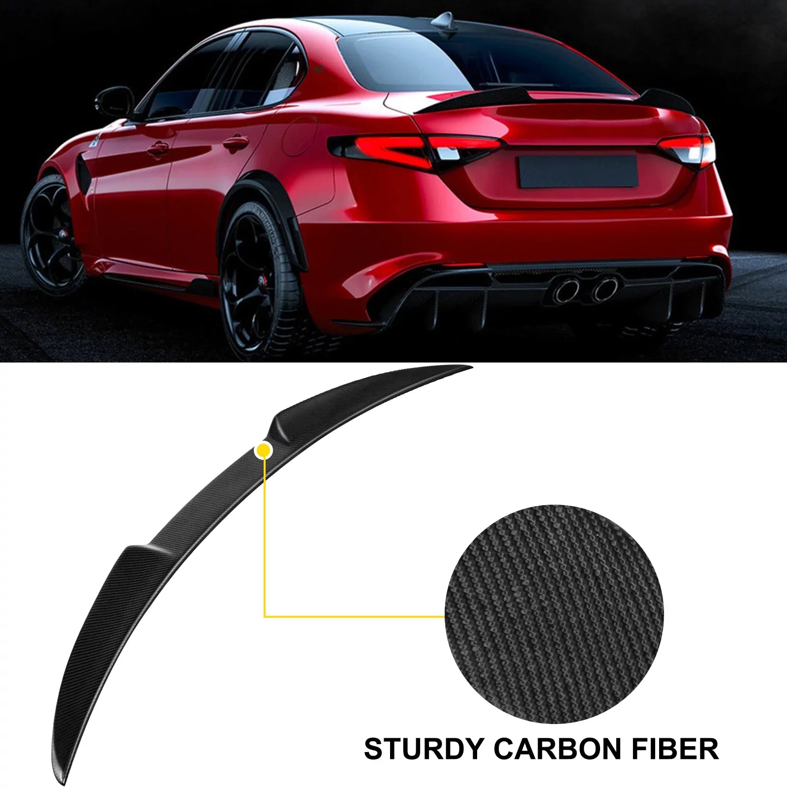 VEVOR ABS MG Style Replacement Rear Trunk Boot Lip Wing Spoiler for Honda Civic 4-Door Sedan FRP(2006 - 2011)