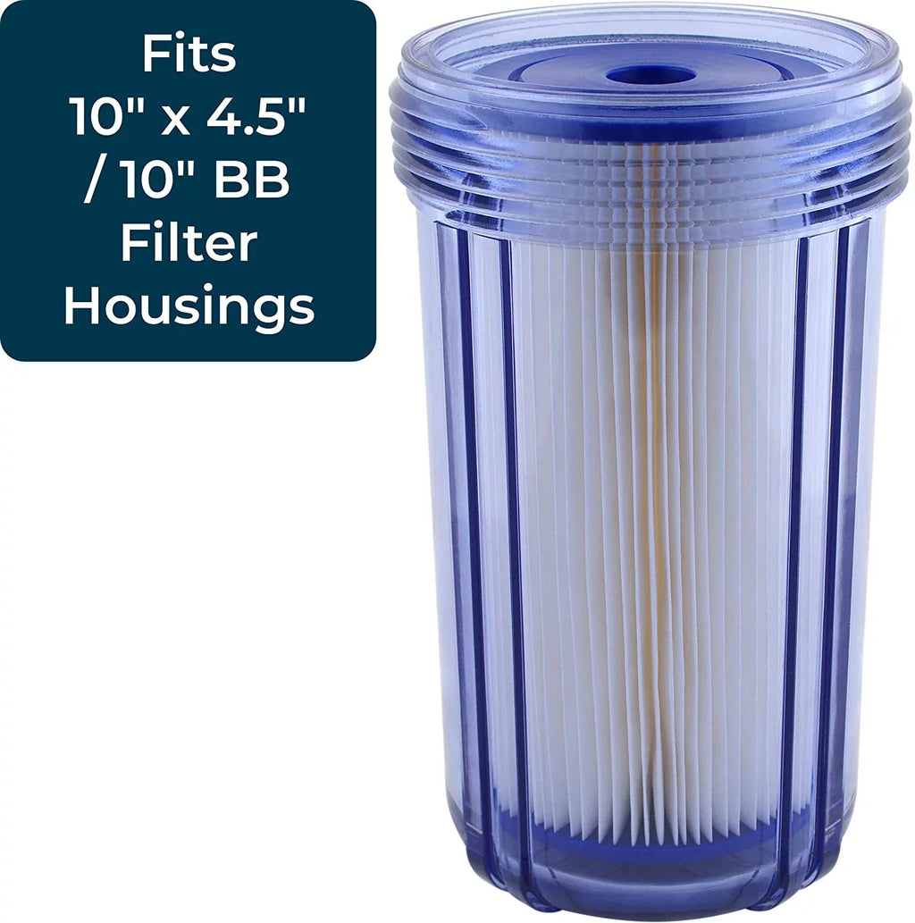 SpiroPure SP-EC20-BB 10x4.5 20 Micron Pleated Cellulose Sediment Water Filter Cartridge ECP20-BB 255491-43 (Case of 8)