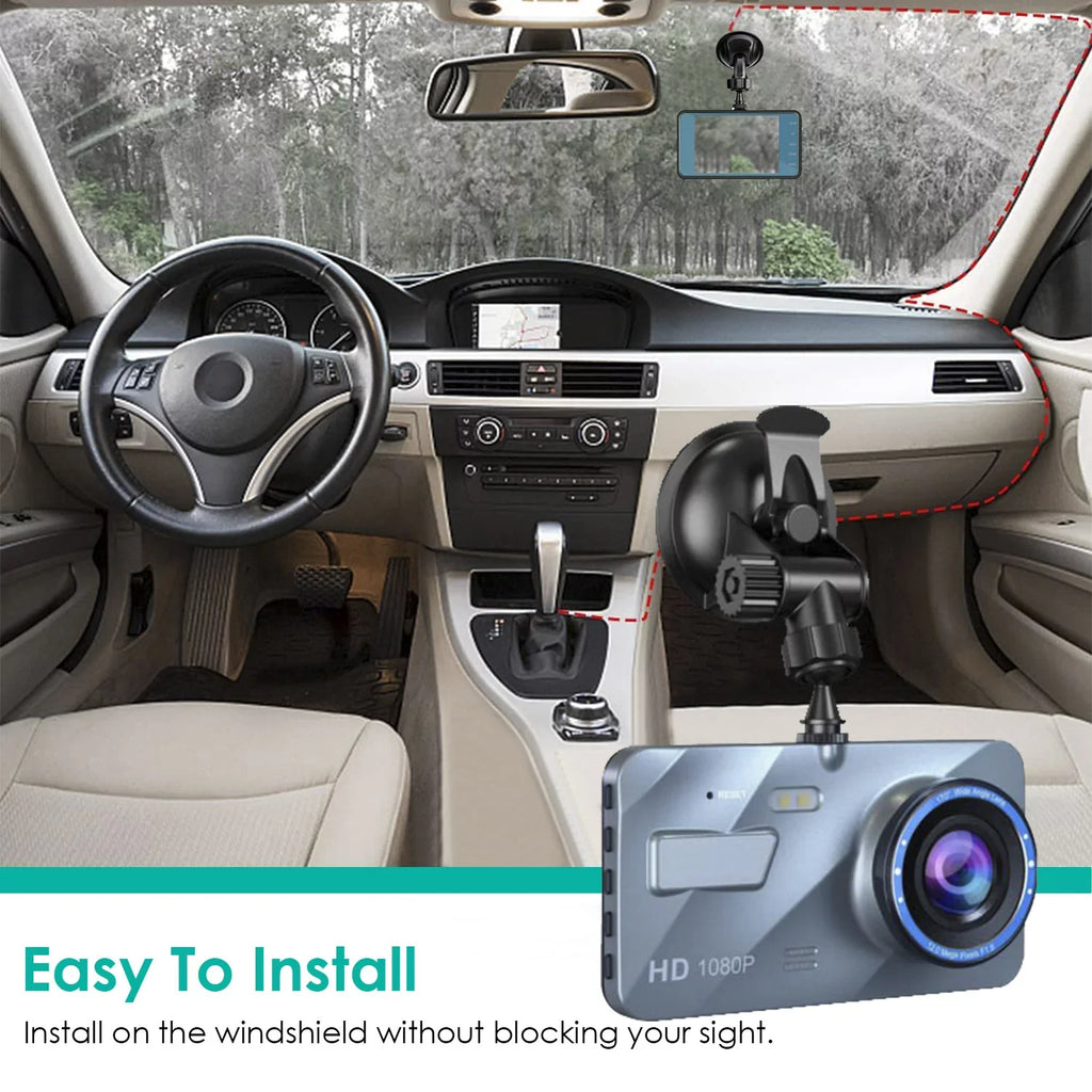 iMounTEK Car Dash Camera with Parking Monitor&G-Sensor, 70° Super Wide Angle,G-Sensor, 4.5" Front and Rear Dual Dash Cam