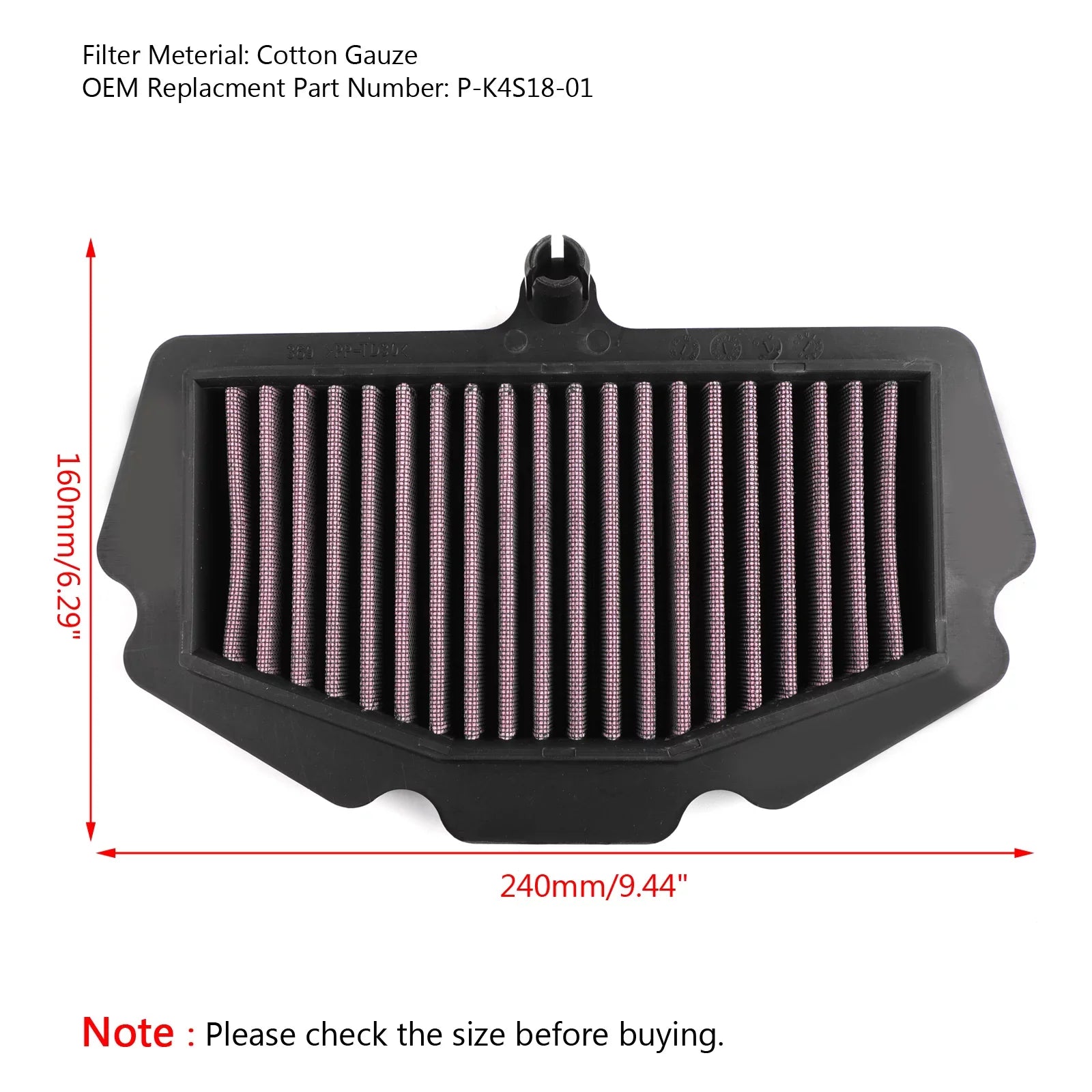 Motor Genic Air Filter For Kawasaki Ninja 400 / ABS 2018 P-K4S18-01