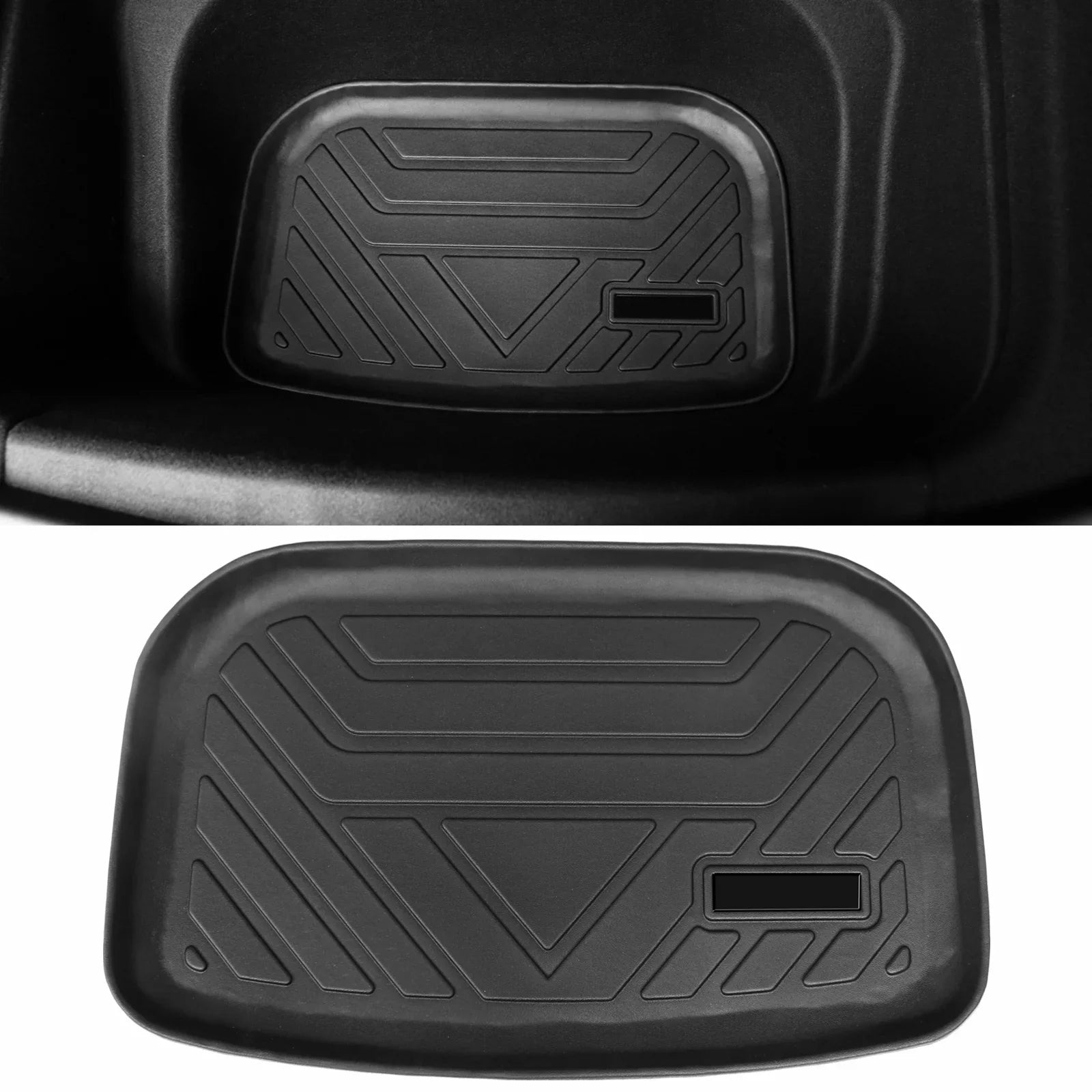 Ikon Motorsports Trunk Mats Cargo Liner Compatible with 2020-2023 Tesla Model Y Jet TPE All Weather Waterproof Anti-Slip Frunk Trunk Under Cargo Storage Liner Mat Interior Accessories 3PCS