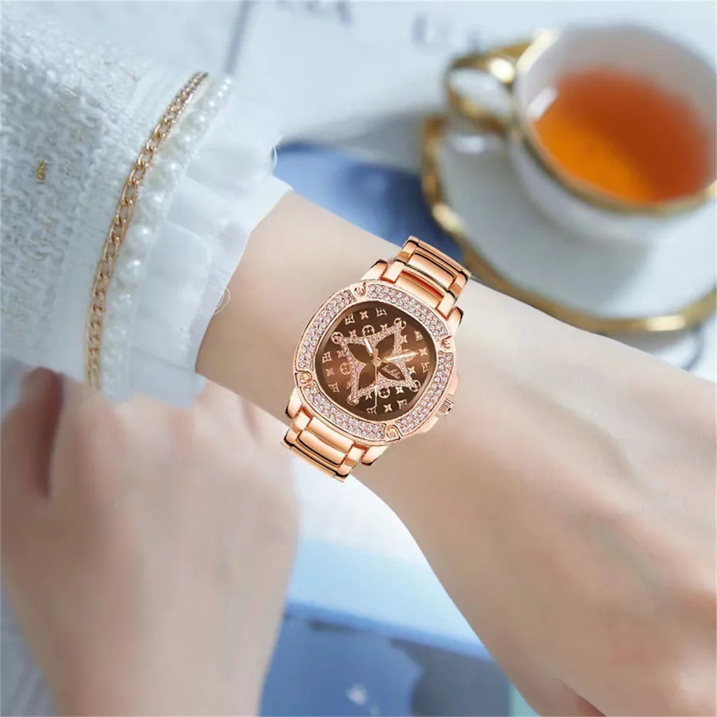 RICORTS Back To School Supplies Sale Women's Rose Gold Tone Bracelet Watch Christmas Day Gift