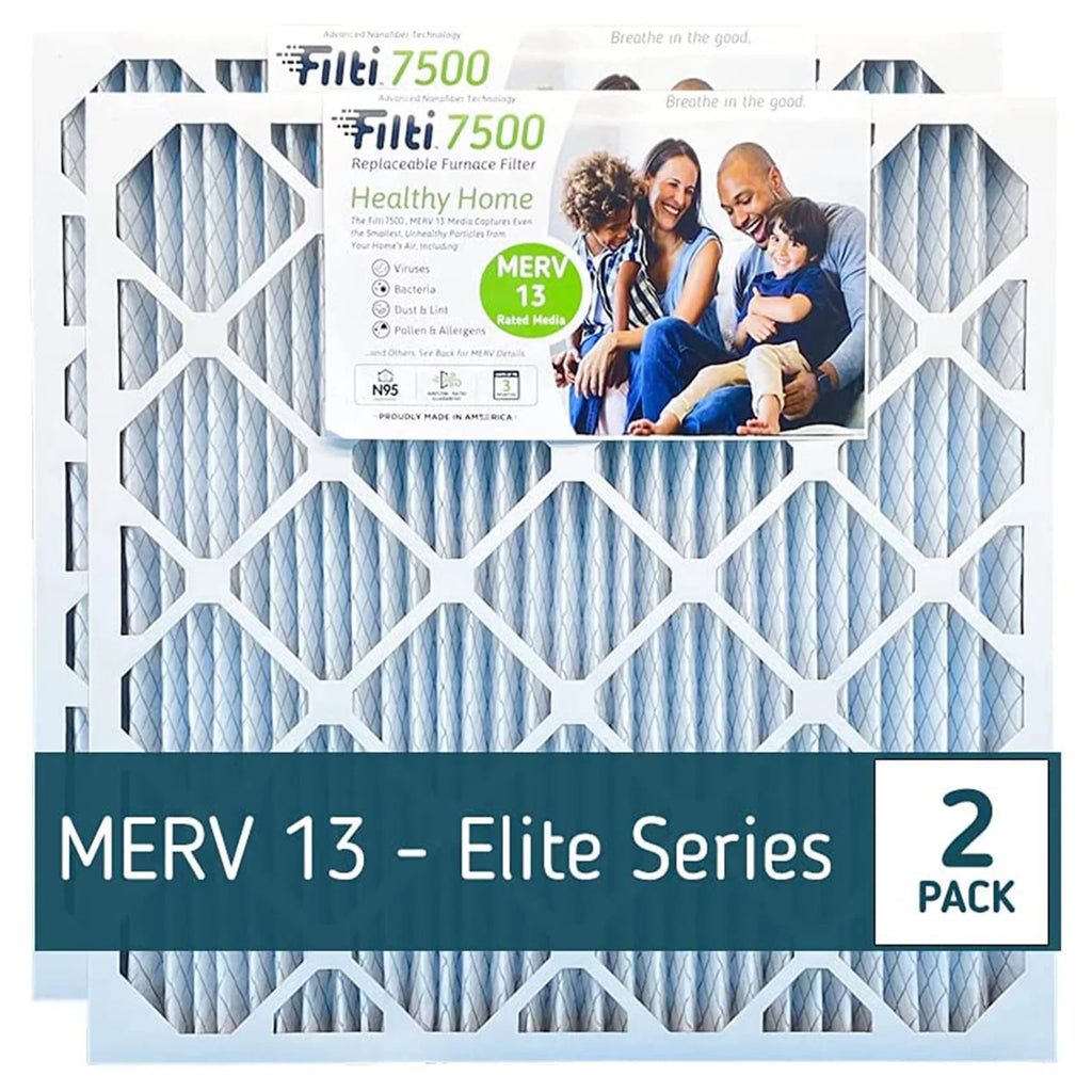 Filti 7500 20x2x25in Pleated Home HVAC Furnace MERV 13 Air Filter (4 Pack)