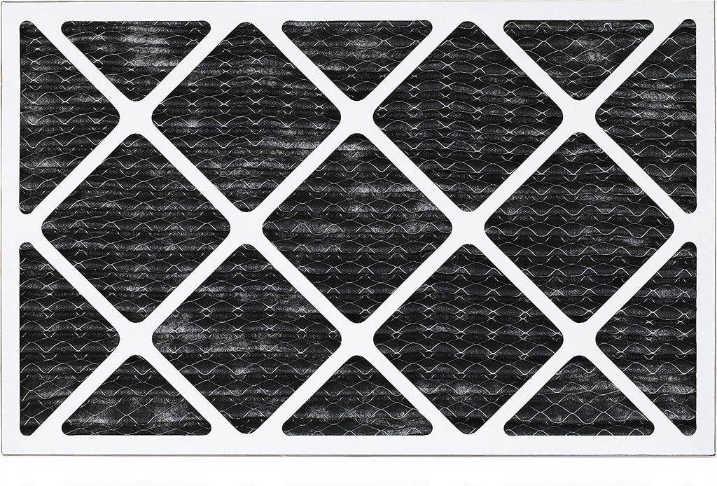 Filterbuy 14x25x1 MERV 8 Odor Eliminator Pleated HVAC AC Furnace Air Filters with Activated Carbon (12-Pack)