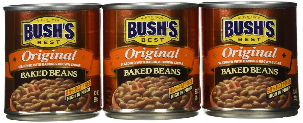 Bush,S Best Baked Beans Original Seasoned With Bacon & Brown Sugar 8.3 Oz (Pack Of 6)