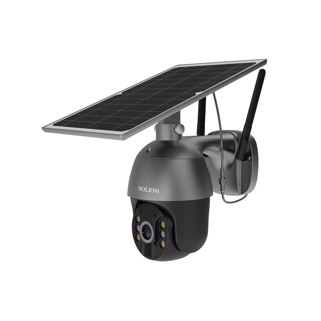 Soliom 3G/4G LTE Outdoor Security Camera Wireless,Pan Tilt 360°View Spotlight,1080P HD,PIR Motion,No Wifi,Rechargeable Batteries,S600-4G