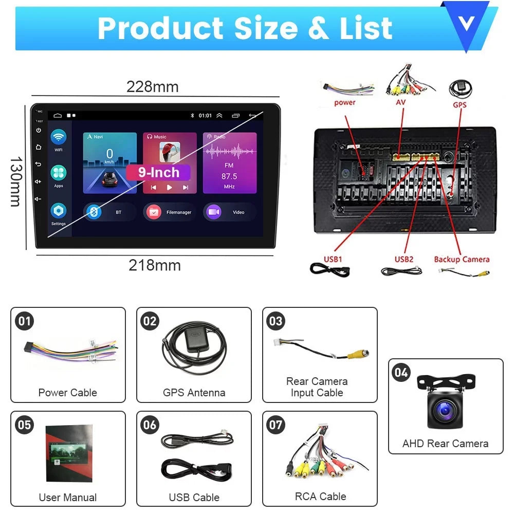 Podofo 2+64G Android 13 for Ford F-150 2009-2012 Low Configuration Wireless Carplay Android Auto Mirror Link 9'' Touchscreen Car Stereo Radio WIFI GPS FM Bluetooth Hifi, AHD Backup Camera
