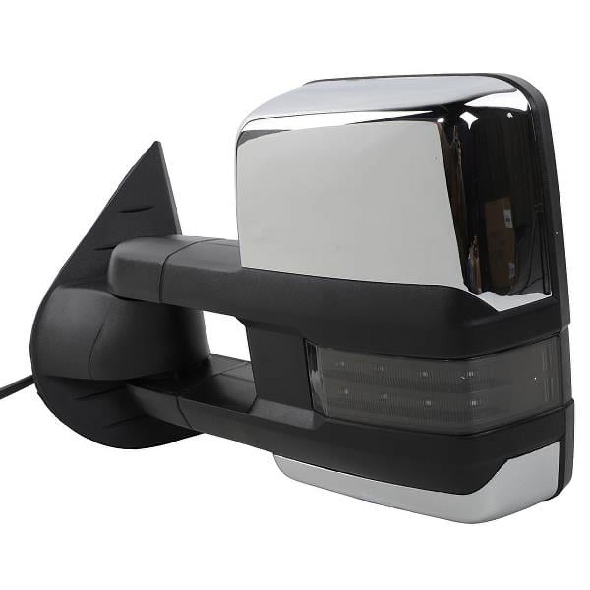 Power Heated Chrome Towing Mirrors for 07-13 Chevy Tahoe LED Signal & Backup Lamp