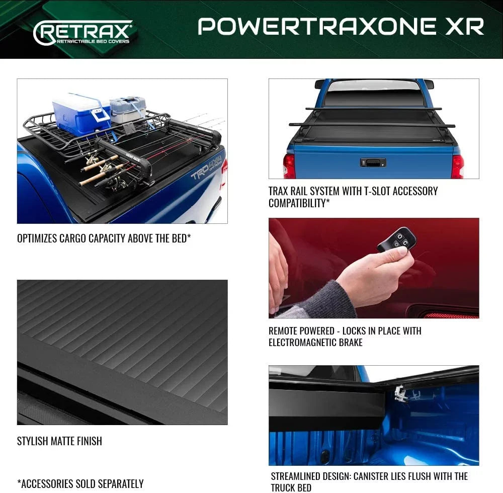 Retrax By Realtruck PowertraxONE XR Retractable Truck Bed Tonneau Cover | T-70862 | Compatible With Select 2022-2023 Tundra w/o Deck Rail System 6' 7" Bed (78.7")