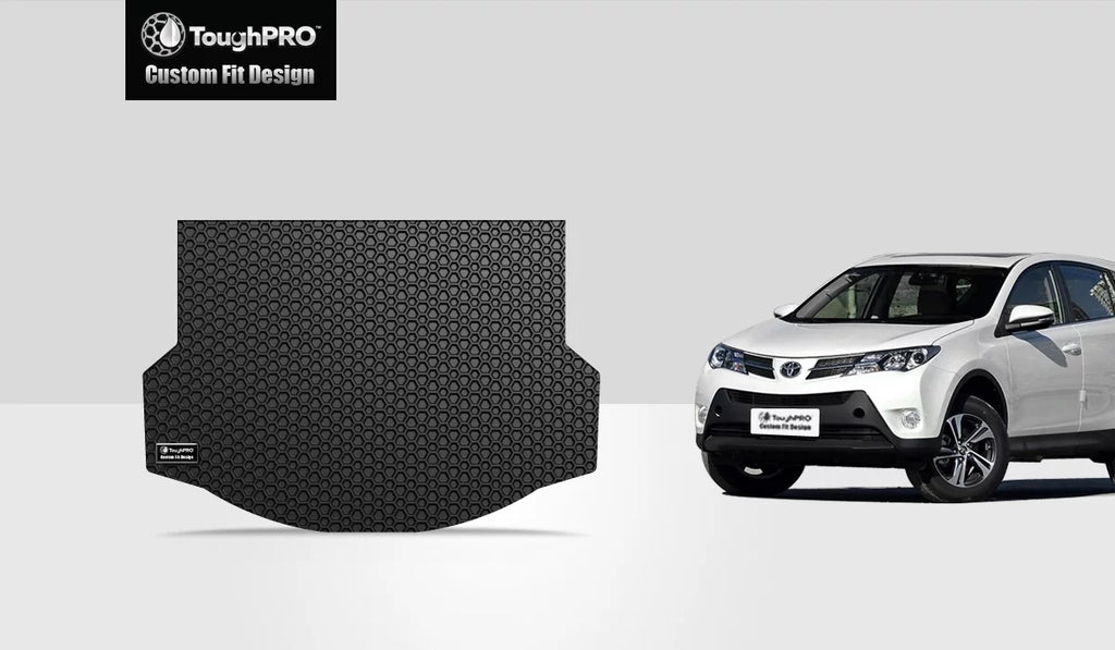 TougRO - Cargo Mat Compatible with RAV-4 - All Weather Heavy Duty (Made in USA) - Jet Rubber - 2014