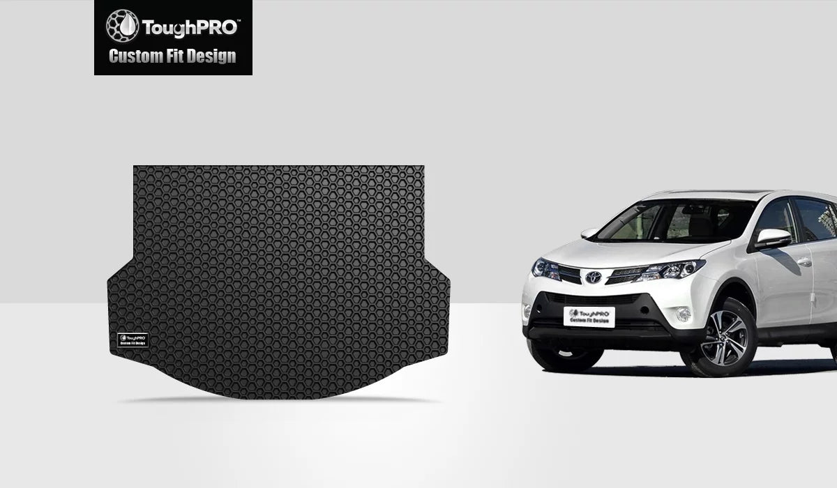 TougRO - Cargo Mat Compatible with RAV-4 - All Weather Heavy Duty (Made in USA) - Jet Rubber - 2014