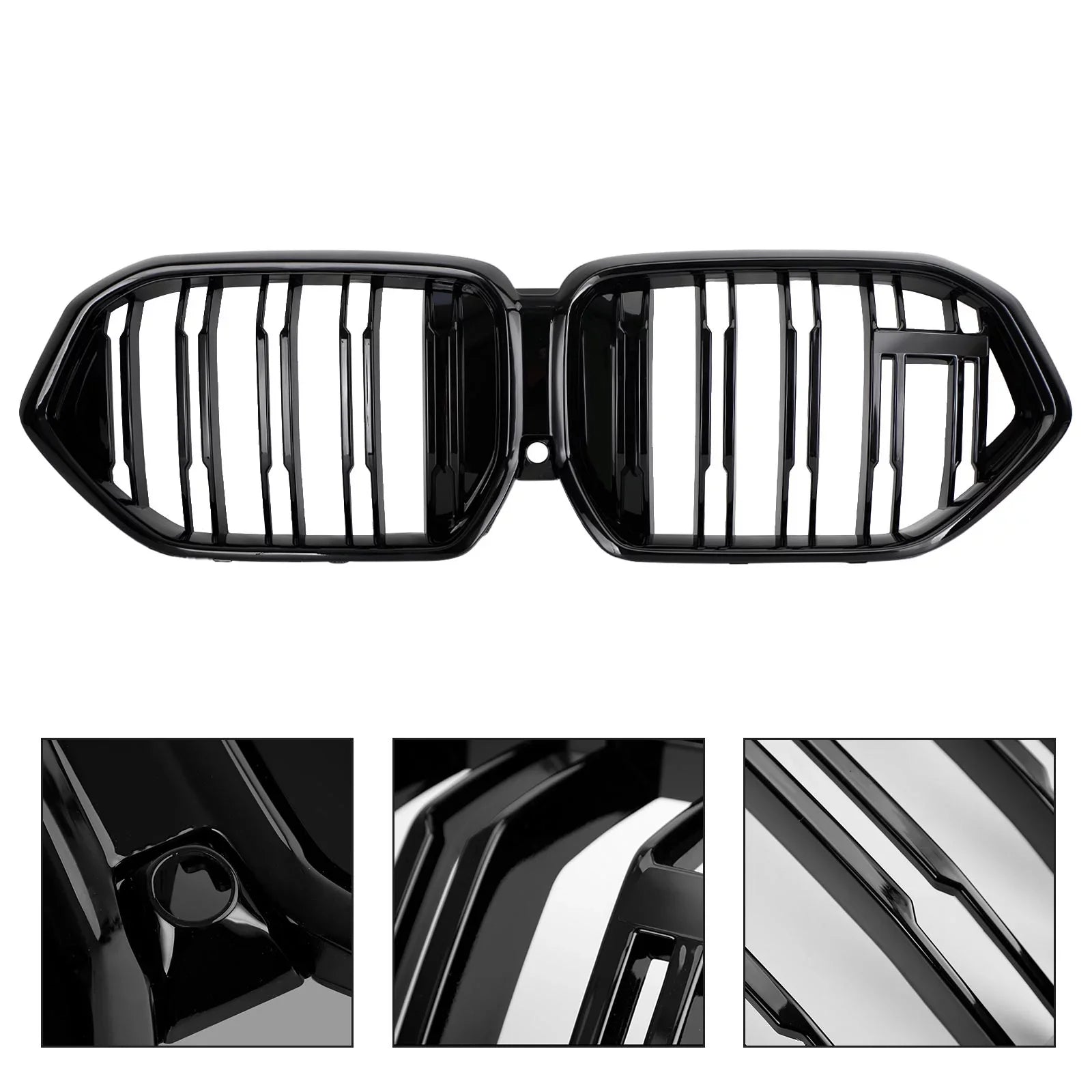 Front Bumper Grille Grill Fit for X6 G06 M50i 2020-2022 W/Camera Hole Jet