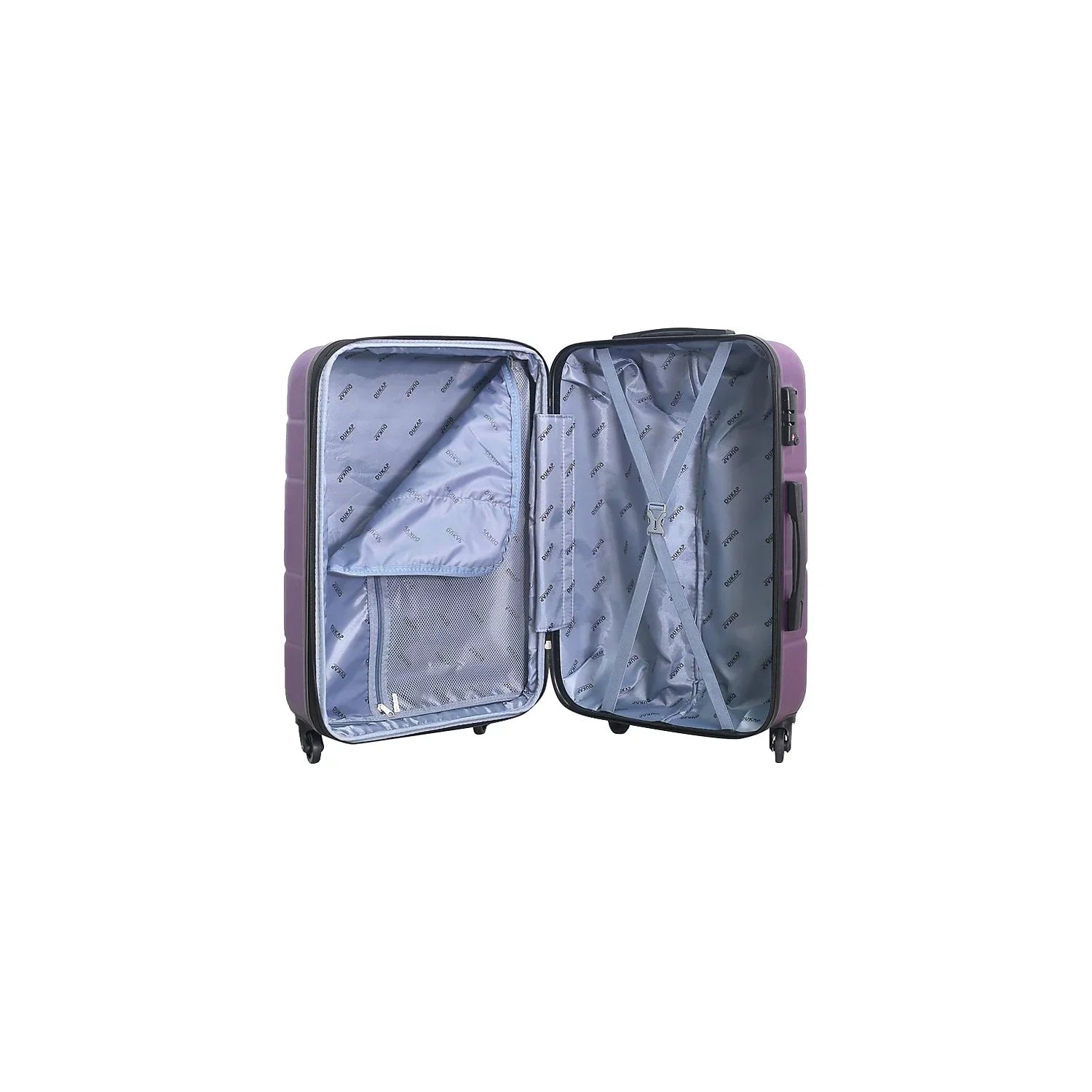 DUKAP RODEZ Plastic 4-Wheel Spinner Luggage Purple (DKROD00M-PUR)