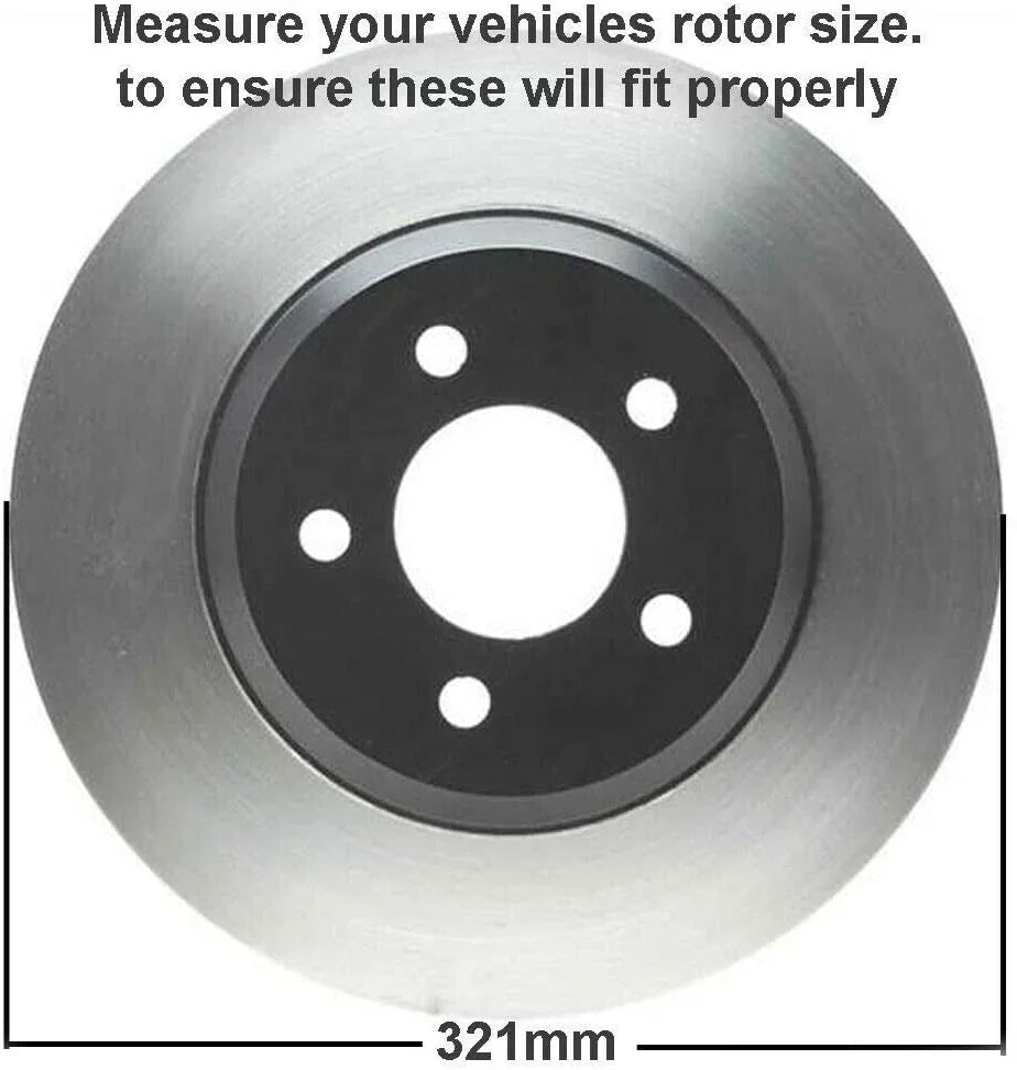 Detroit Axle - Front Brake Kit for Chevy GMC Equinox Impala Terrain Malibu Limited Buick Allure LaCrosse Regal 9-5 Drilled & Slotted Brake Rotors Ceramic Brakes Pads Replacement: 12.64" Rotor