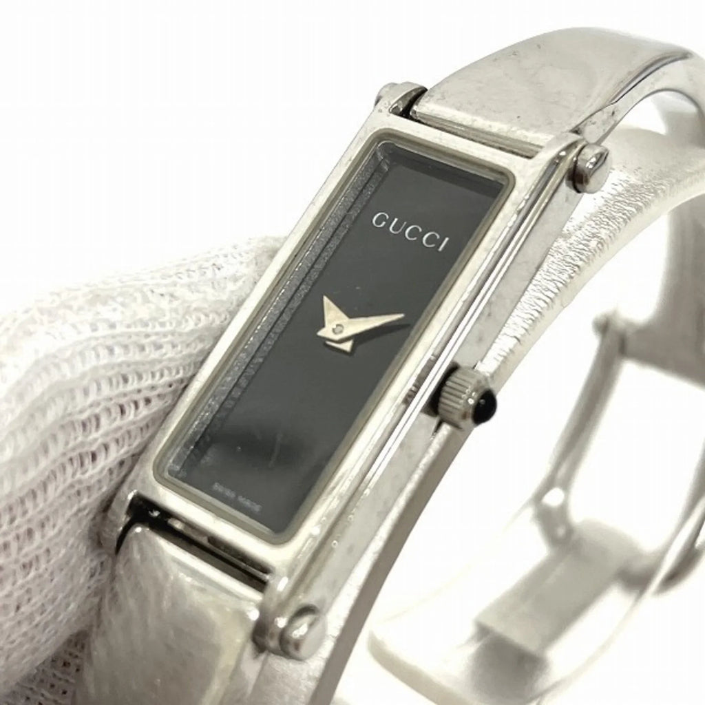 Pre-Owned GUCCI 1500L Dark Quartz Watch Ladies (Good)