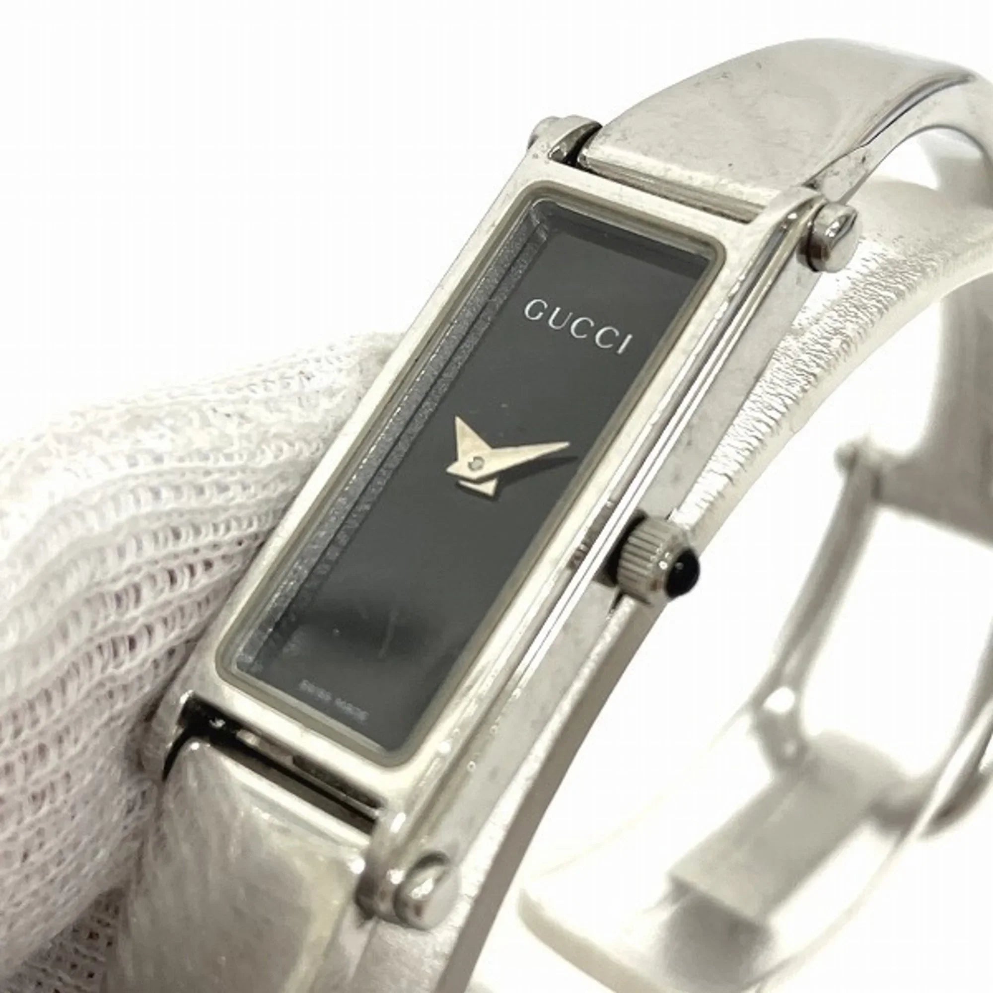 Pre-Owned GUCCI 1500L Dark Quartz Watch Ladies (Good)