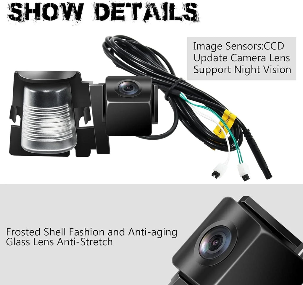 RED WOLF Aftermarket Backup Camera for Jeep Wrangler JK 2007-2018 Mouting on License Plate Bracket Reverse Rear View Parking Camera 170° Wide Vision Waterproof
