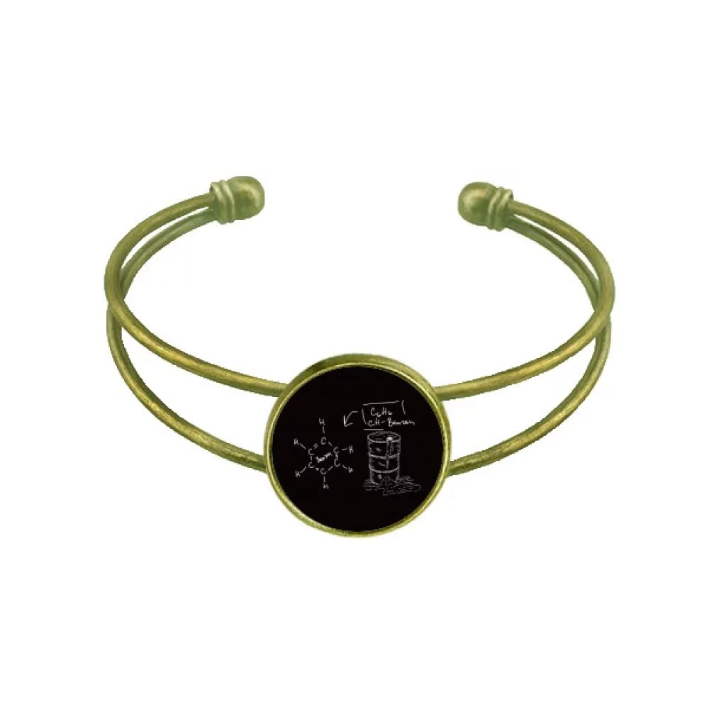 Chestry Kowledge Benzene Checal Bracelet Bangle Retro Open Cuff Jewelry