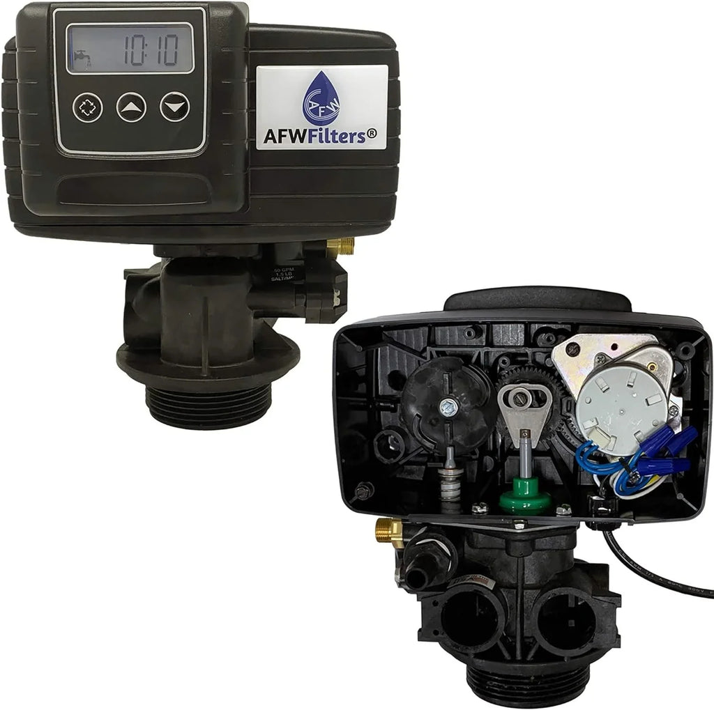 IRON Pro 2 Combination water softener iron filter Fleck 5600SXT digital metered valve for whole house 40,000 Grains, Almond