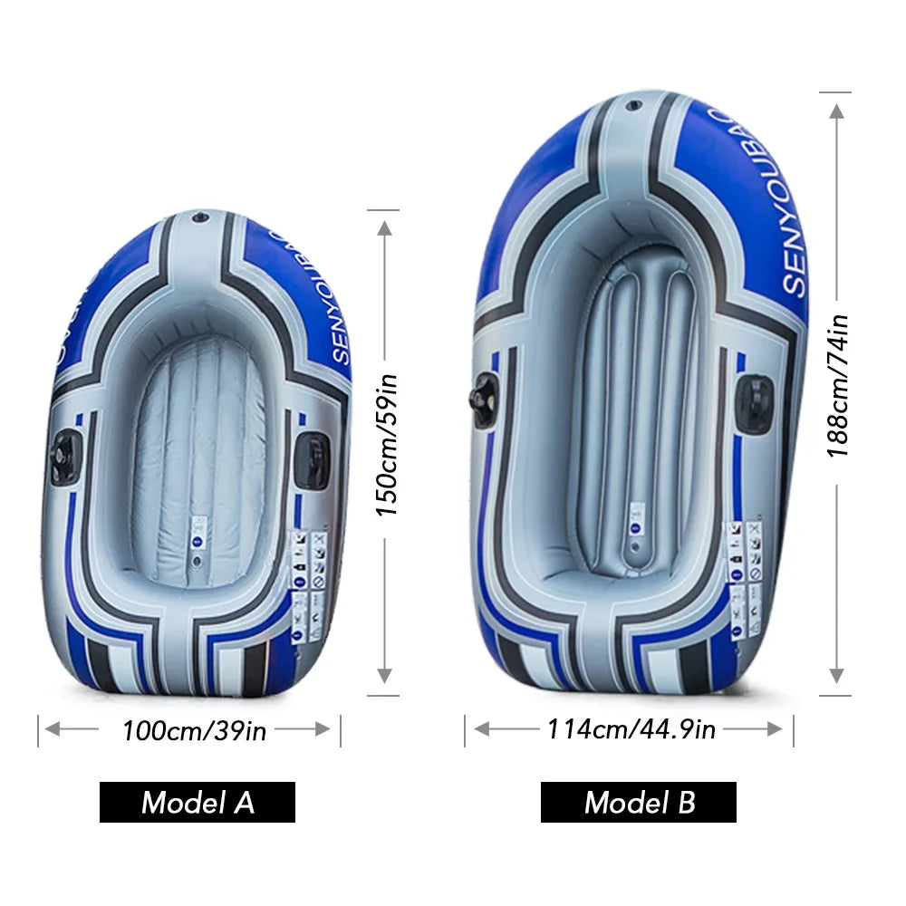 Tomshine Inflatable Boat Inflatable Rafts Portable Thicken Polyvinyl Chloride Boat with Air Pump Paddle