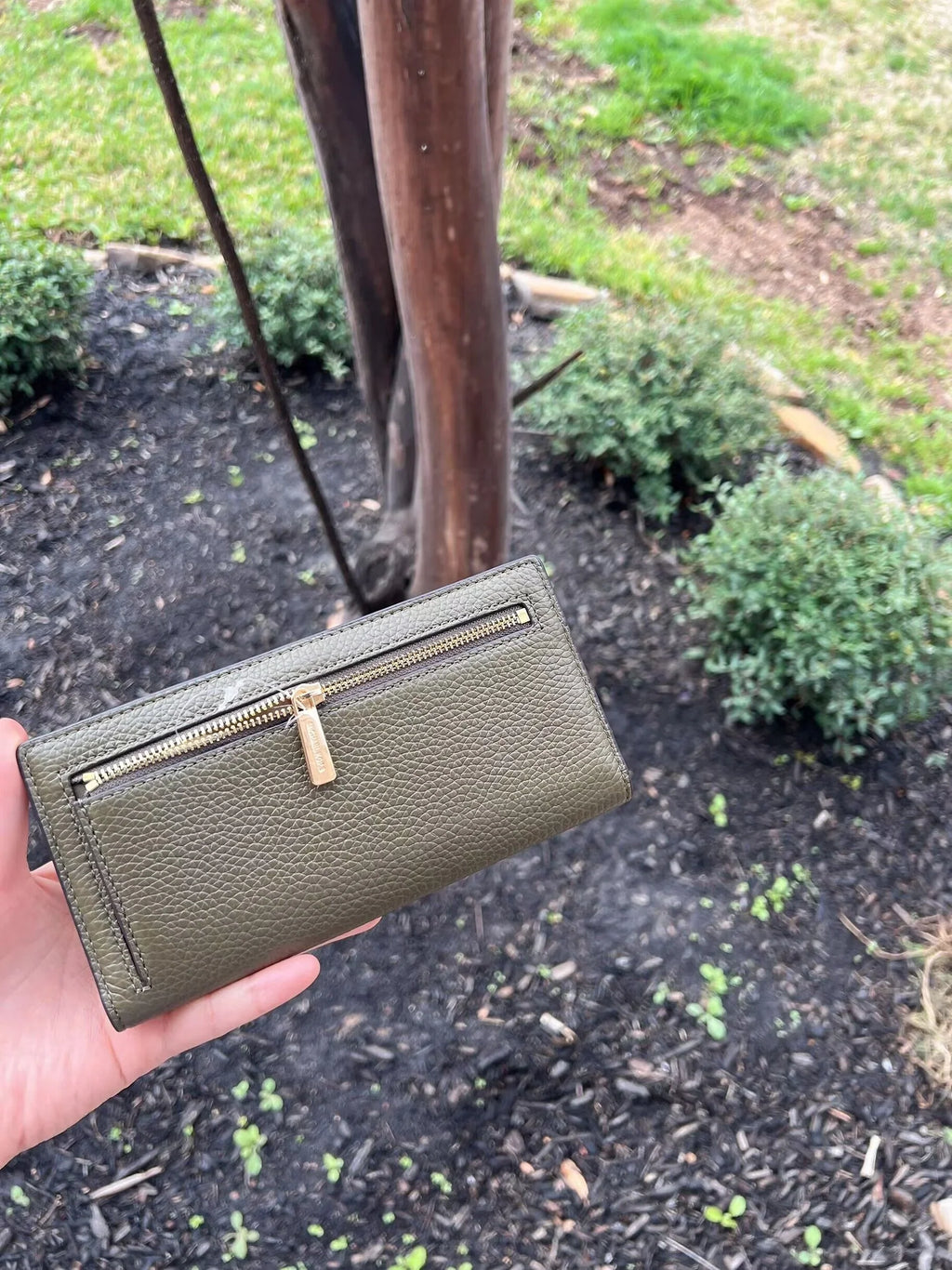 Michael Kors MK Reed Large Leather Credit Card Holder Flat Wallet Clutch Oliver
