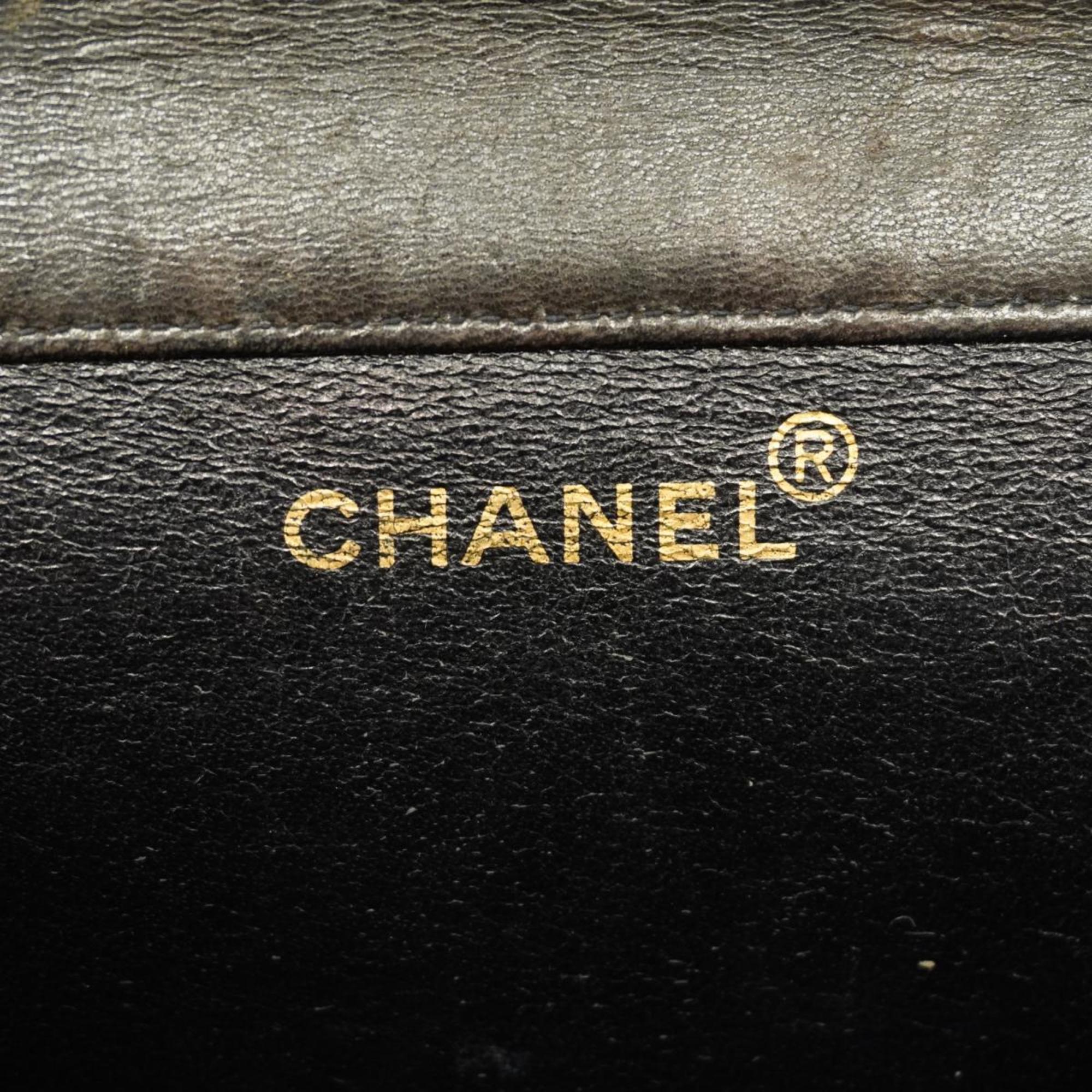 Pre-Owned Chanel Shoulder Bag Matelasse Double Face W Chain Lambskin Dark Women's (Good)