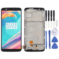 Cellphone Repair Parts For OnePlus 5T A5010 TFT Material LCD Screen and Digitizer Full Assembly with Frame Dark