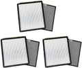Nispira True HEPA Activated Carbon Filter Replacement Set Compatible with Hathaspace HSP001 Smart True HEPA Air Purifier 5-in-1, 3 Sets of 2 Filters