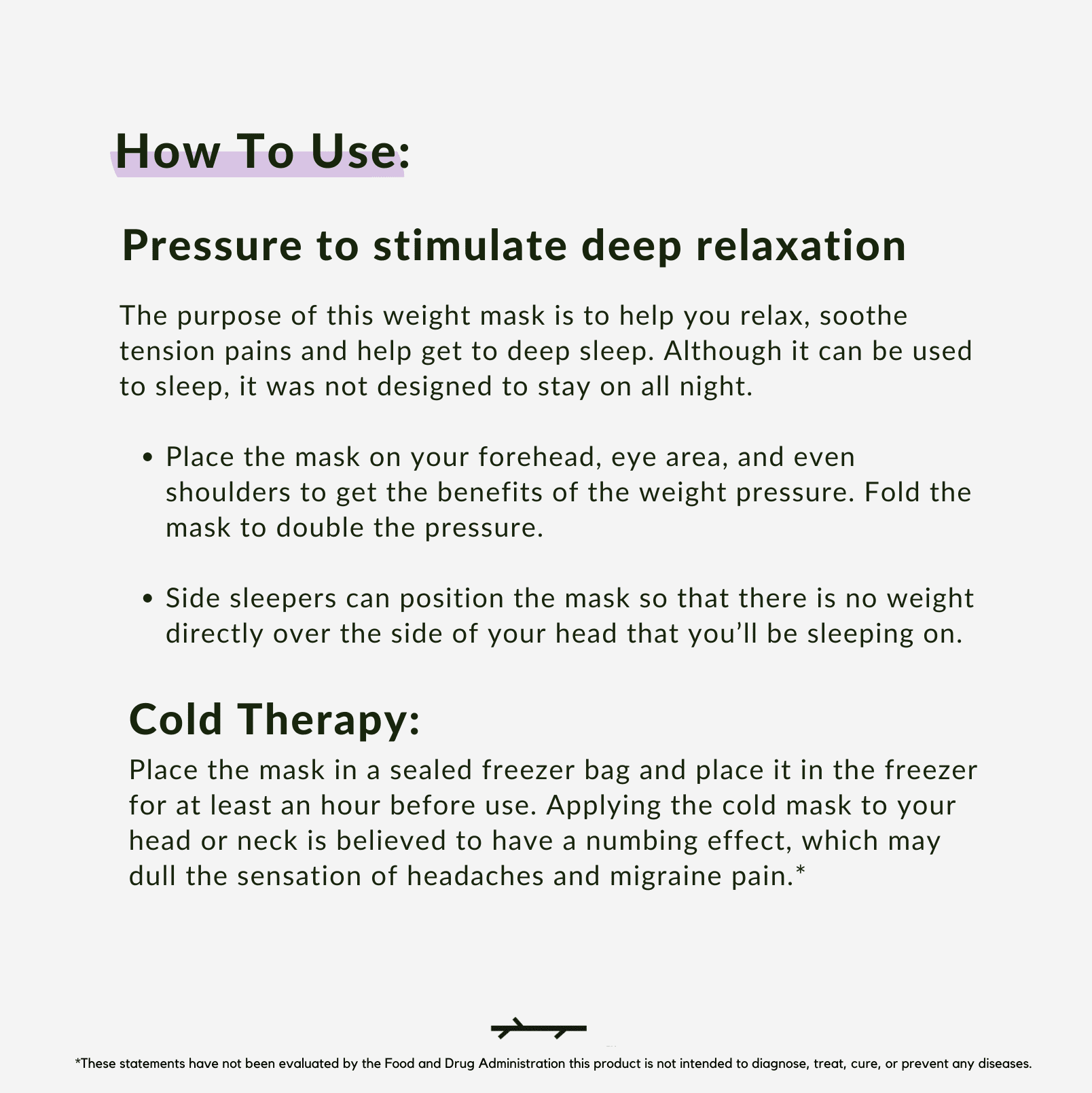 Heavy Mass Eye Face Mask Deep Pressure Stimulation to Help with Pain Relief, Puffy Eyes, Migraine and Prepare for Sleep Blocks Light BPA Bead Filled and Lavender Dark