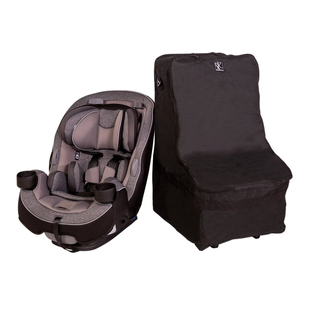J.L. Childress Wheelie Car Seat Travel Bag and Carrier with Wheels, Dark