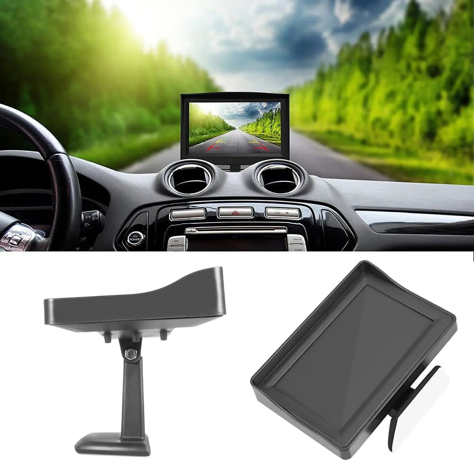 Bileeko Car Backup Camera Rear View System with 4.3" Parking Monitor
