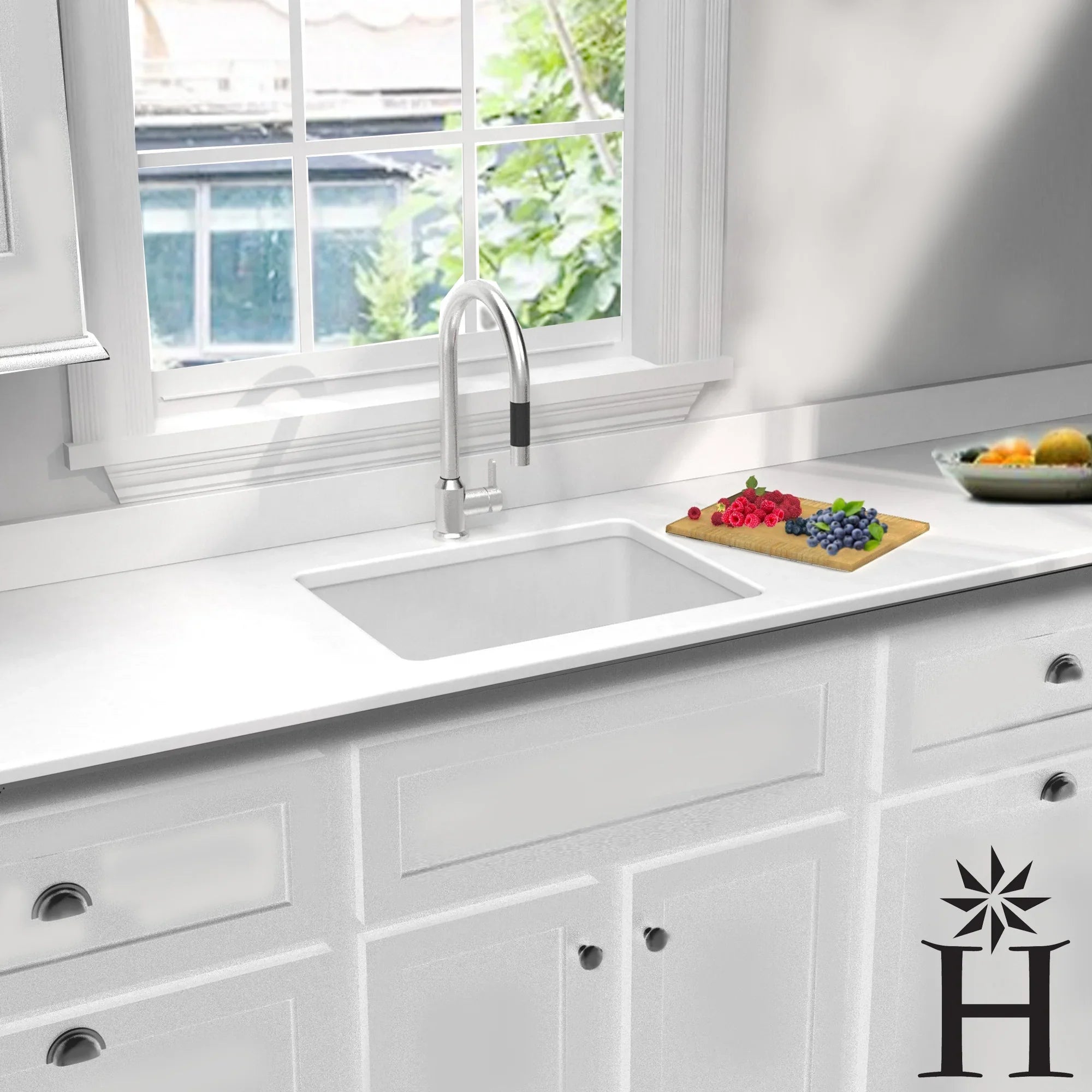 Higoint Collection Dualmount Fireclay Kitchen Sink