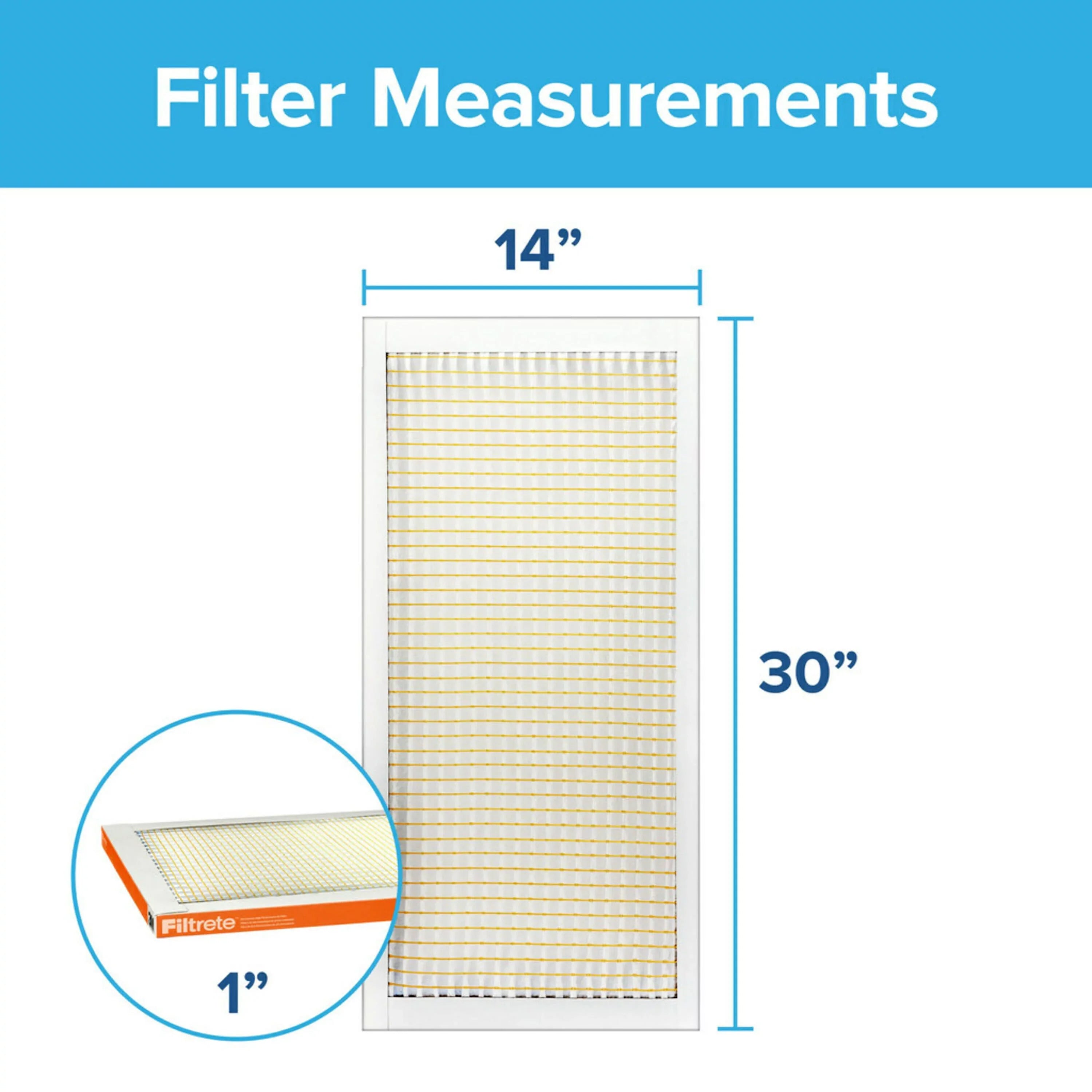 Filtrete 14x30x1 Air Filter, MPR 800 MERV 10, Micro Particle Reduction, 4 Filters